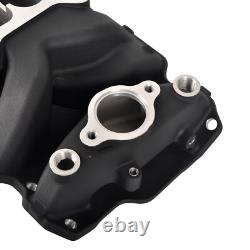 Small Block SBC Chevy 350 400 Dual Plane Satin Aluminum Intake Manifold 1955-95