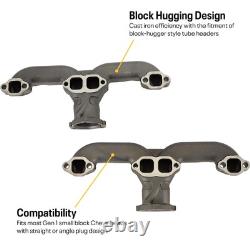 Smoothie Rams Horn Exhaust Manifolds Small Block For Chevy SBC 283/ 305/ 327 350