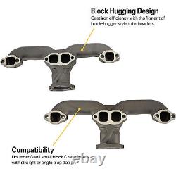 Smoothie Rams Horn Exhaust Manifolds Small Block For Chevy SBC 283 305 327 US
