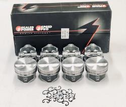 Speed Pro Small Block Chevy 350 Flat Top Pistons +. 030 5.7 Hypereutectic SBC