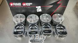 Speed Pro Small Block Chevy Flat Top Coated Pistons. 040 Bore H345DCP40 350 Set