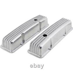 Speedway 305 327 350 400 SBC Small Block Chevy Tall Retro Finned Valve Covers