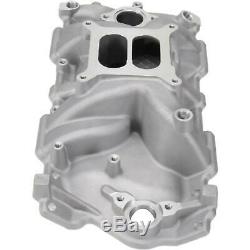 Speedway Small Block Chevy SBC 305 327 350 400 Aluminum Intake Manifold, Satin