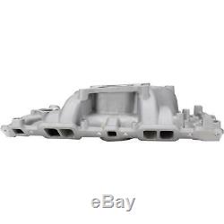 Speedway Small Block Chevy SBC 305 327 350 400 Aluminum Intake Manifold, Satin