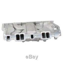 Speedway Small Block Chevy SBC 305 327 350 400 Aluminum Intake Manifold, Satin