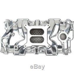 Speedway Small Block Chevy SBC 305 327 350 400 Aluminum Intake Manifold, Satin