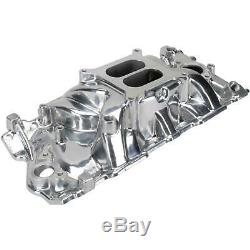 Speedway Small Block Chevy SBC 305 327 350 400 Aluminum Intake Manifold, Satin