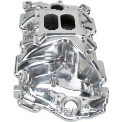 Speedway Small Block Chevy SBC 305 327 350 400 Aluminum Intake Manifold, Satin