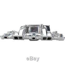 Speedway Small Block Chevy SBC 305 327 350 400 Aluminum Intake Manifold, Satin