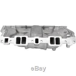 Speedway Small Block Chevy SBC 350 Hi-Rise Intake Manifold, Polished Aluminum