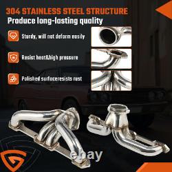 Stainless Exhaust Headers Super Short Small Block For/Chevy Impala Nova Corvette