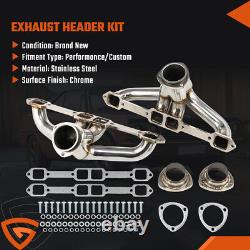 Stainless Exhaust Headers Super Short Small Block For Chevy Impala Nova Corvette