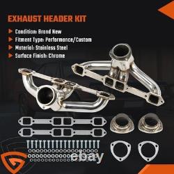 Stainless Exhaust Headers Super Short Small Block For Chevy Impala Nova Corvette