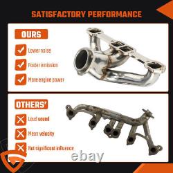 Stainless Exhaust Headers Super Short Small Block For/Chevy Impala Nova Corvette