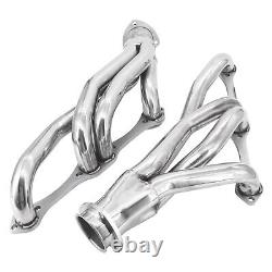 Stainless Shorty Exhaust Manifold Header For Chevy 265-400 V8 Small Block SBC