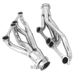 Stainless Shorty Exhaust Manifold Header For Chevy 265-400 V8 Small Block SBC