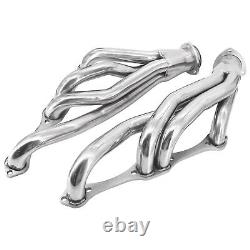 Stainless Shorty Exhaust Manifold Header For Chevy 265-400 V8 Small Block SBC