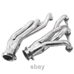 Stainless Shorty Exhaust Manifold Header For Chevy 265-400 V8 Small Block SBC