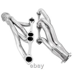 Stainless Shorty Exhaust Manifold Header For Chevy 265-400 V8 Small Block SBC