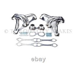 Stainless Shorty Hugger Headers 283 305 350 400 Small Block Chevy Street Rod SBC
