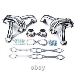 Stainless Shorty Hugger Headers For 283-400 Small Block Chevy Street Rod SBC