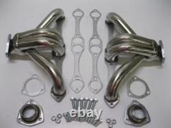 Stainless Shorty Hugger Headers For 283-400 Small Block Chevy Street Rod SBC V8