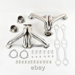 Stainless Steel Header For Small Block Chevy SBC 283-400 Angle plug Hot Rod
