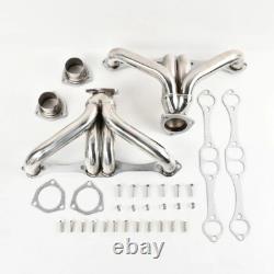 Stainless Steel Header For Small Block Chevy SBC 283-400 Angle plug Hot Rod