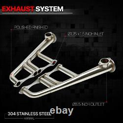 Stainless Steel Lake Style Exhaust Header Manifold for Small Block Chevy V8 Rods