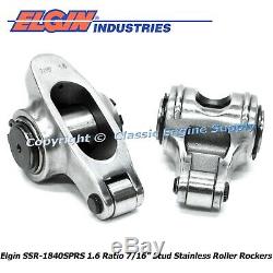 Stainless Steel Roller Rocker Arms 1.6 Ratio 7/16 Studs Chevy 400 350 327 305