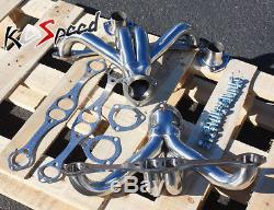 Stainless Steel Ss Racing Exhaust Header Sbc Chevy Small Block Hugger V8 8cyl