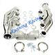 Stainless Turbo Exhaust Manifold LS1 LS6 LSX GM V8 + Elbows T3 T4 to 3.0 V Band
