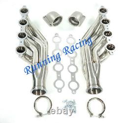 Stainless Turbo Exhaust Manifold LS1 LS6 LSX GM V8 + Elbows T3 T4 to 3.0 V Band