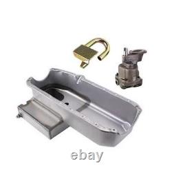 Stock Claimer Oil Pan Combo, Left Hand Side Dipstick, Fits Small Block Chevy