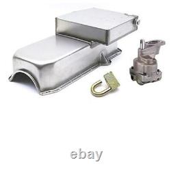 Stock Claimer Oil Pan Combo, Left Hand Side Dipstick, Fits Small Block Chevy
