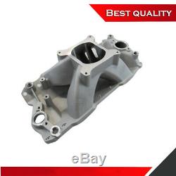 Suit 57-86 SBC Chevy 350 Tall High Rise Intake Manifold 3000-7500RPM Satin