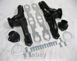 Super Short Small Block Chevy Black Exhaust Headers Impala Nova Corvette RETURN