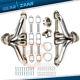 Super Short Small Block Chevy Chrome Coated Exhaust Header Impala Nova Corvette