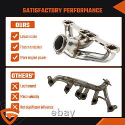 Super Short Small Block Chevy Chrome Coated Exhaust Header Impala Nova Corvette