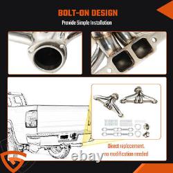 Super Short Small Block Chevy Chrome Coated Exhaust Header Impala Nova Corvette