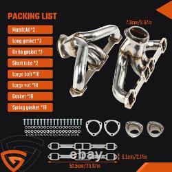 Super Short Small Block Chevy Chrome Coated Exhaust Header Impala Nova Corvette