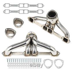 Super Short Small Block Chevy Chrome Coated Exhaust Header Impala Nova Corvette