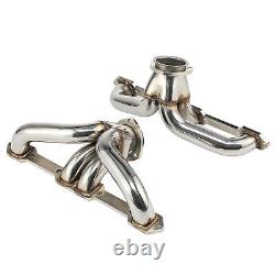 Super Short Small Block Chevy Chrome Coated Exhaust Header Impala Nova Corvette