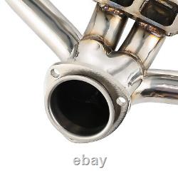 Super Short Small Block Chevy Chrome Coated Exhaust Header Impala Nova Corvette