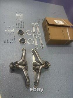 Super Short Small Block Chevy Chrome Coated Exhaust Headers Impala Nova Corvette
