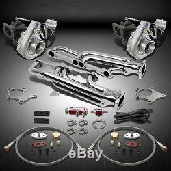 T04.63ar 500+hp 8pc Twin Turbo Charger+manifold Kit For Chevy Small Block Sbc