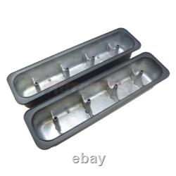 Tall Small Block Chevy SBC Vortec Center Bolt Aluminum Valve Cover Black Gasket