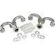 Tru-Ram Small Block Chevy SBC 350 Exhaust Manifolds, Unpolished Stainless Steel