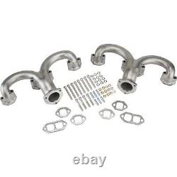 Tru-Ram Small Block Chevy SBC 350 Exhaust Manifolds, Unpolished Stainless Steel