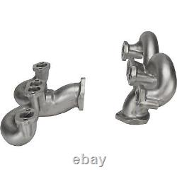 Tru-Ram Small Block Chevy SBC 350 Exhaust Manifolds, Unpolished Stainless Steel